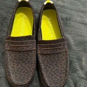 Rothy’s brown leopard loafers.